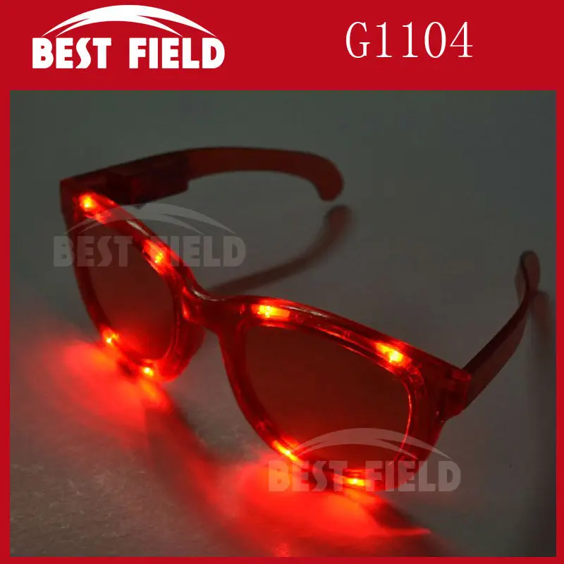 

Free shipping 240pcs/lot led flashing glasses Extra large glasses party mask led eyeglasses for event party supplies
