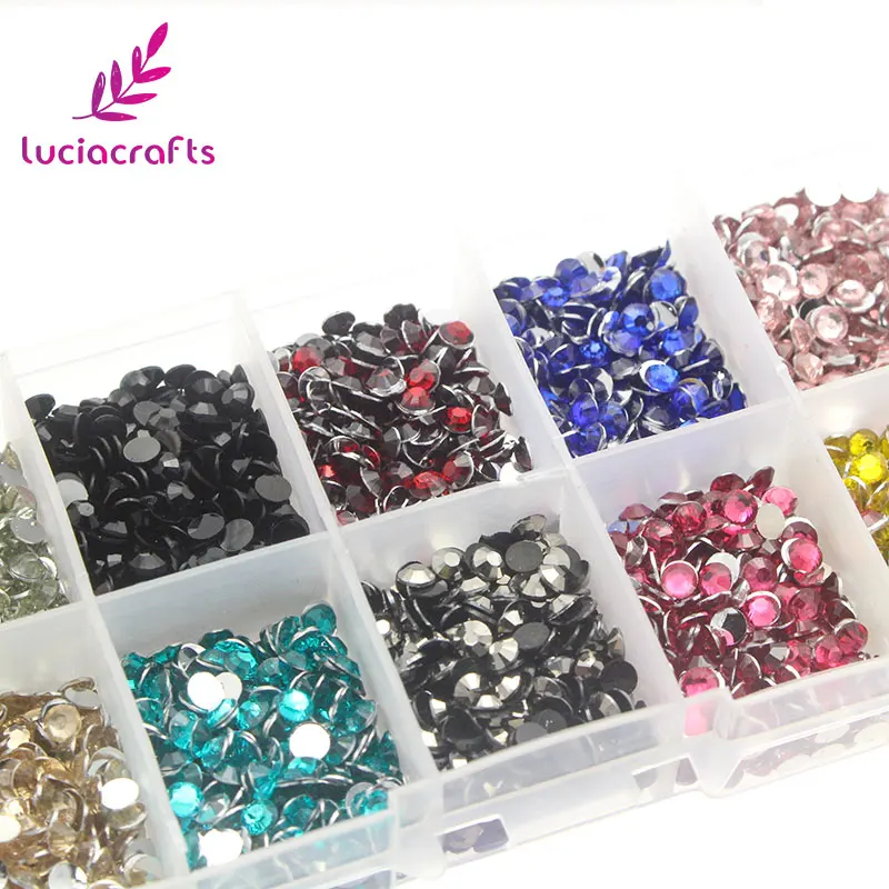Lucia crafts 1 корт/лот (4000 шт.) 4 мм хрустальные стразы с плоской задней стороной без