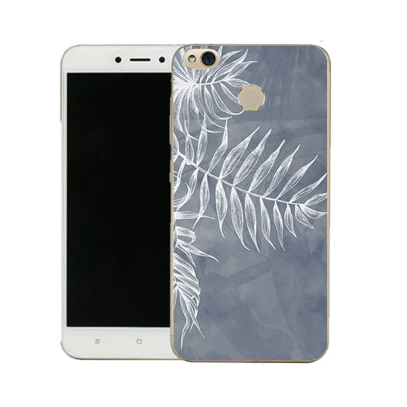 QMSWEI Clear Phone Case For Mi 6 5 5s note3 Redmi note4x 4x 3s 5a 4a note5a Painted TPU Soft Flora Leaf Wolf PaintingCover |