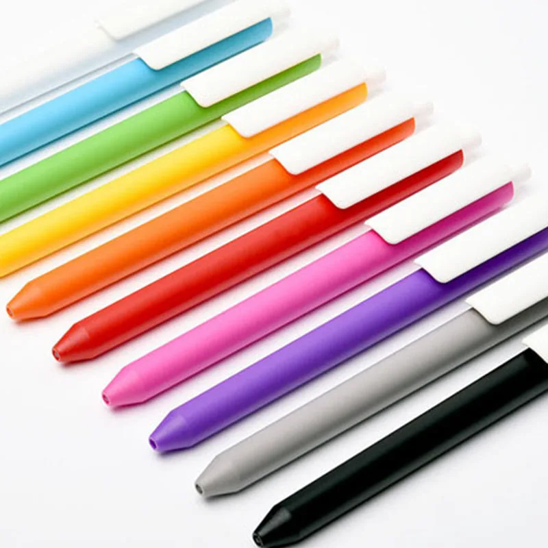 

1pcs Scrub Press Gel Pen 0.5mm Black Refill Exam Office Color Gel Pen Office & School Supplies