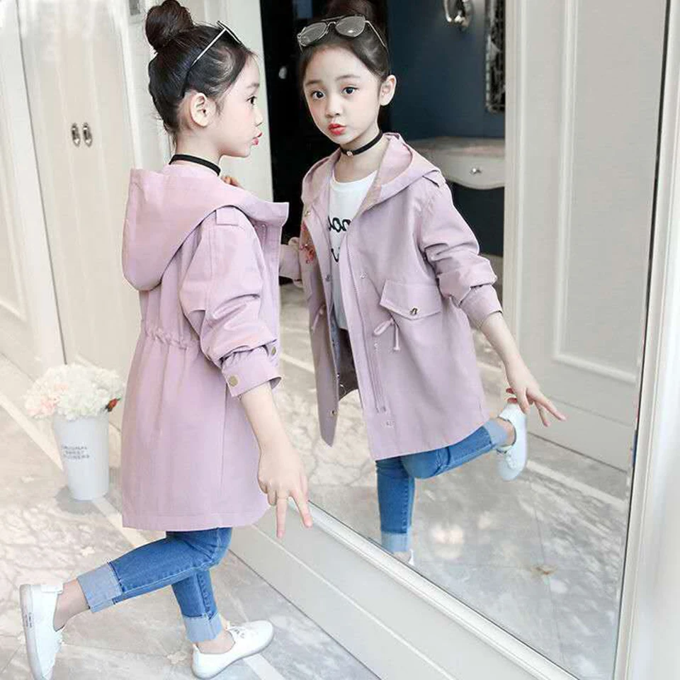 Новинка весенне-осенняя модная верхняя одежда для маленьких девочек пальто с
