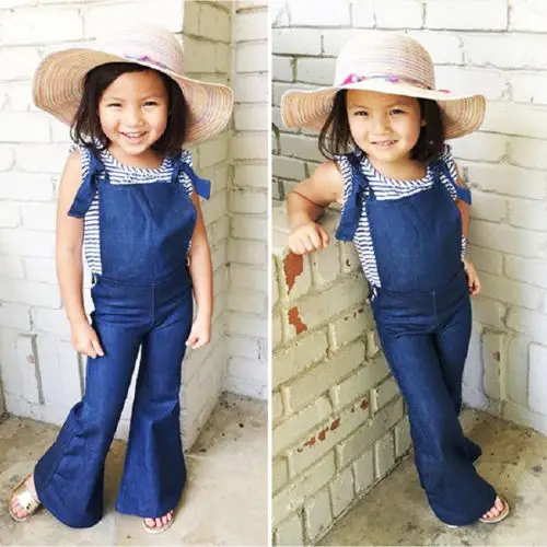 Комбинезон детский из денима на лямках|girls denim jumpsuit|denim jumpsuit kidskids |