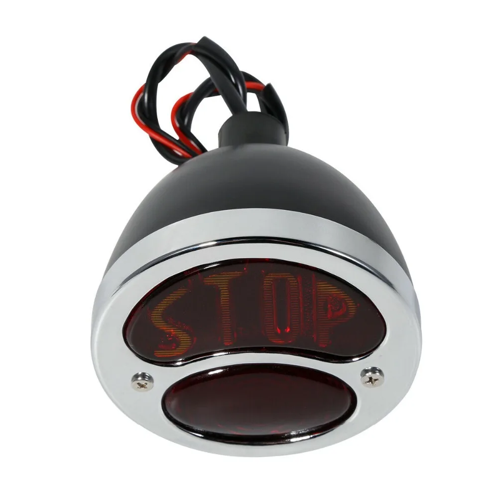

Universal Taillight "stop'' Red Brake Light Fit For Harley Softail Street Glide Sportster Roadster Bobbers Choppers Cafe Racer