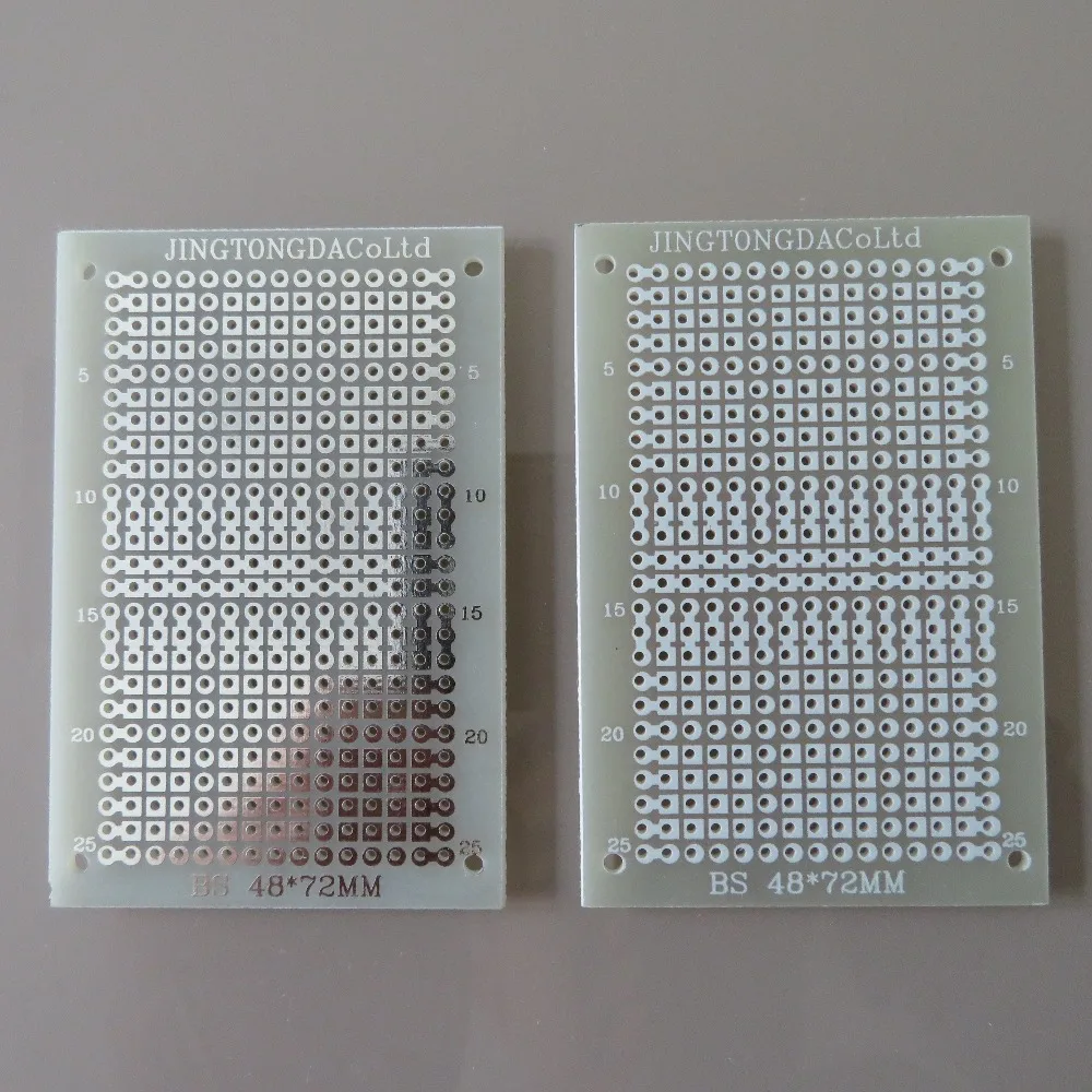 5 шт. 48x72 мм FR4 стекловолокна схема Универсальный stripboard veroboard pcb одной стороне Platine