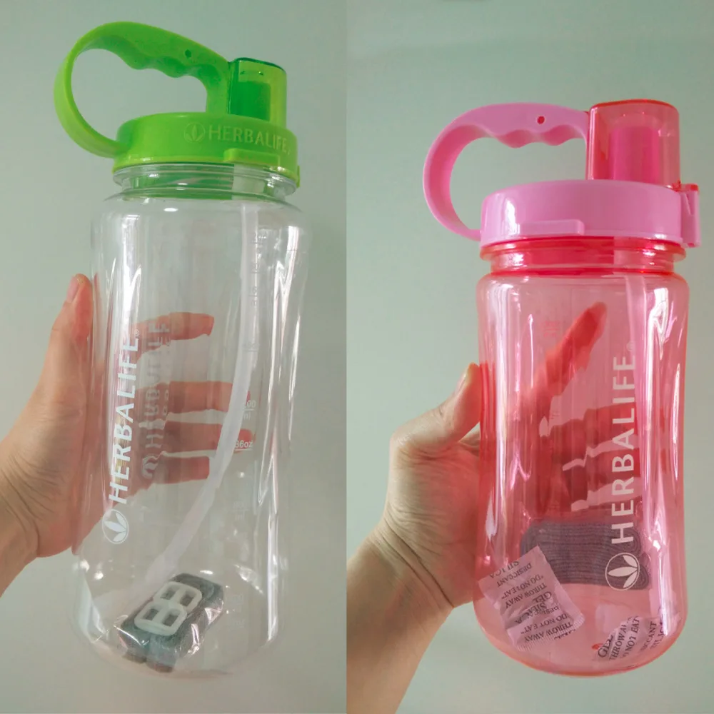 Прозрачная пластиковая бутылка для воды Herbalife Nutrition Mega 50 галлонов 64 унции|sports water