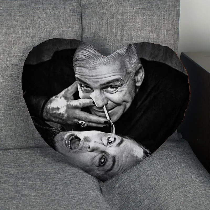 Pillow Case Лидер продаж, наволочка lindemann в форме сердца, Наволочка на молнии на заказ, наволочка, только наволочка, без сердечника, размер 41x36 см, 47x42 см - Цвет: Pillow Case