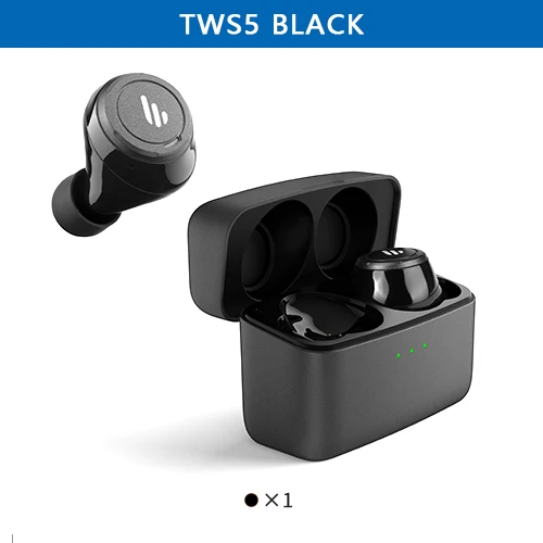 EDIFIER TWS5 Bluetooth V5.0 TWS наушники aptX аудио декодирование IPX5 Водонепроницаемый сенсорный контроль до 32 часов воспроизведения беспроводные наушники - Цвет: TWS5 Black