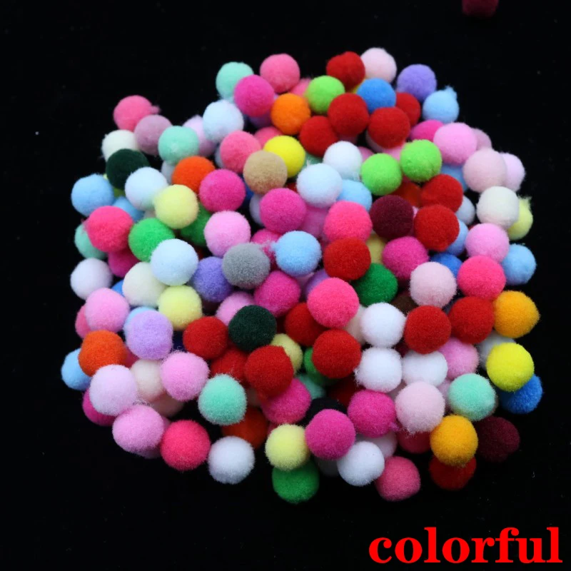 Mix colors Разноцветные помпоны, 10 мм, 2000 шт., мягкие помпоны, пушистые плюшевые помпоны для рукоделия, помпоны для домашнего декора, швейные принадлежности - Цвет: Mix colors
