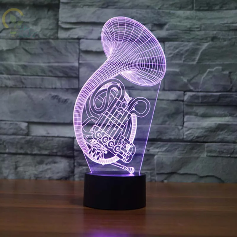 Креативный Sax 3D Led ночник дизайн USB лампы Новинка Подарки Светодиодная настольная