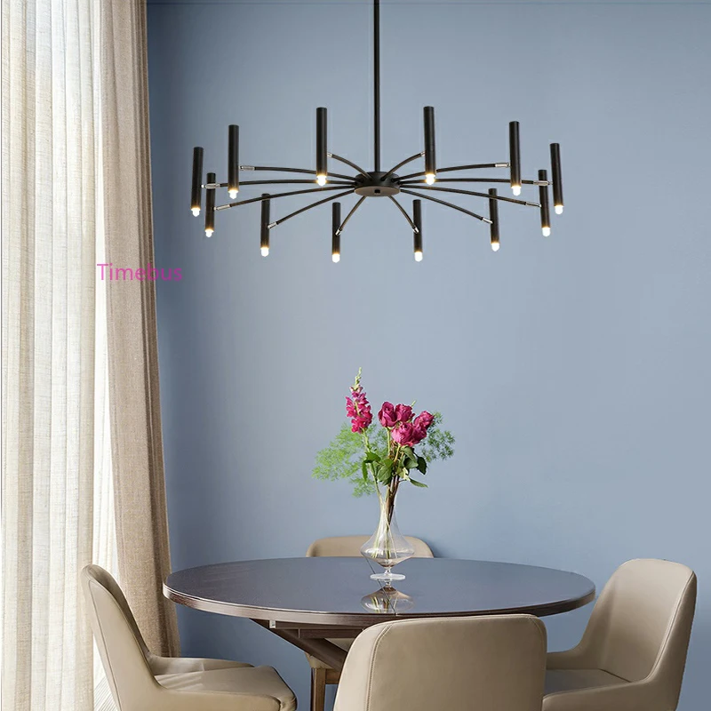 Современная люстра из кованого железа креативное освещение для гостиной