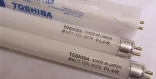 2 шт. TOSHIBA FL4W 4 Вт Холодный белый люминесцентная лампа трубка линейная лампа|fluorescent