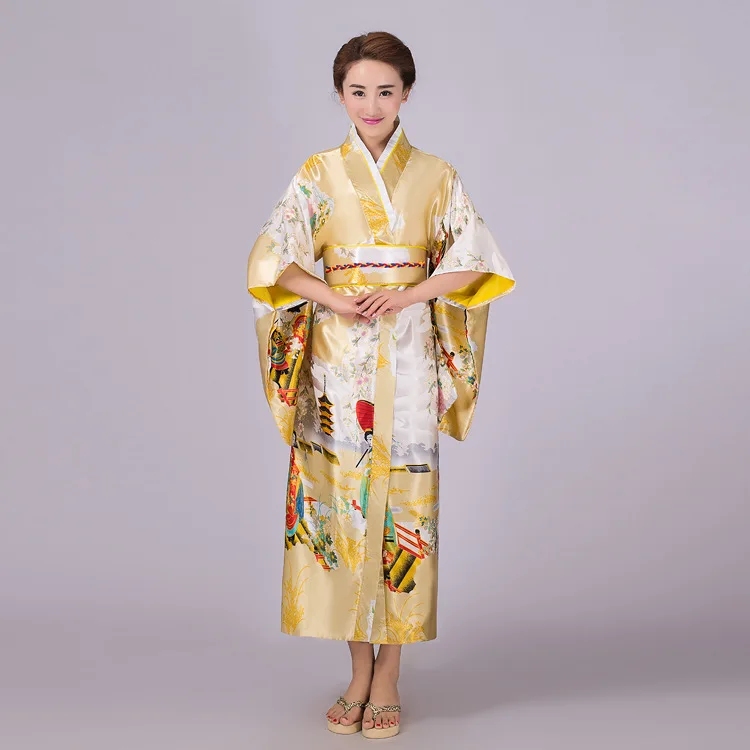 

2019 new fashion Japanese Kimono New Limited Polyester Women dress