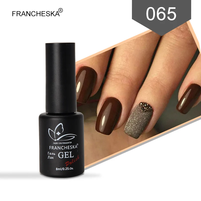 8ml Gel Polish 065 Francheska 8 мл Гель-лак для ногтей Гель-лак УФ-цвета замачиваемый Блеск Гель-лак набор ногтей маникюр Vernis полуперманентный nagels - Цвет: 8ml Gel Polish 065