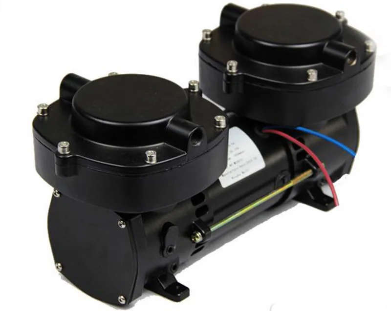 GZ70B-12 DC12v/24 v безмасляный DC/AC Электрический мембранный вакуумный насос 136LPM вакуумный поток, 160 Вт двойной цилиндр для жидкостей