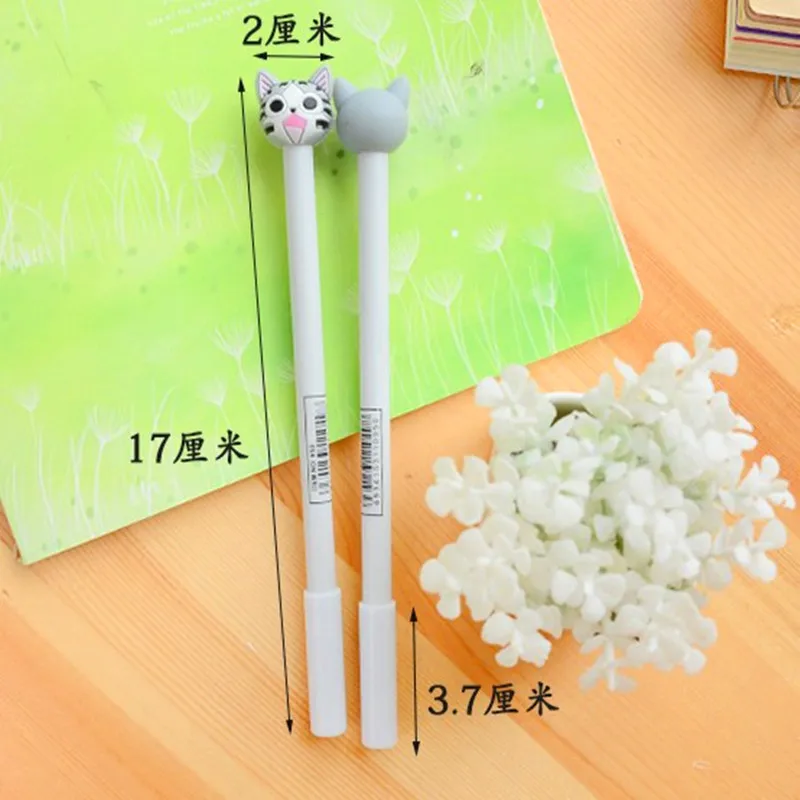 10 шт./лот Креативное милое мультфильм сыр кошка гелевая ручка с черными чернилами 0 5 мм Фирменная Милая