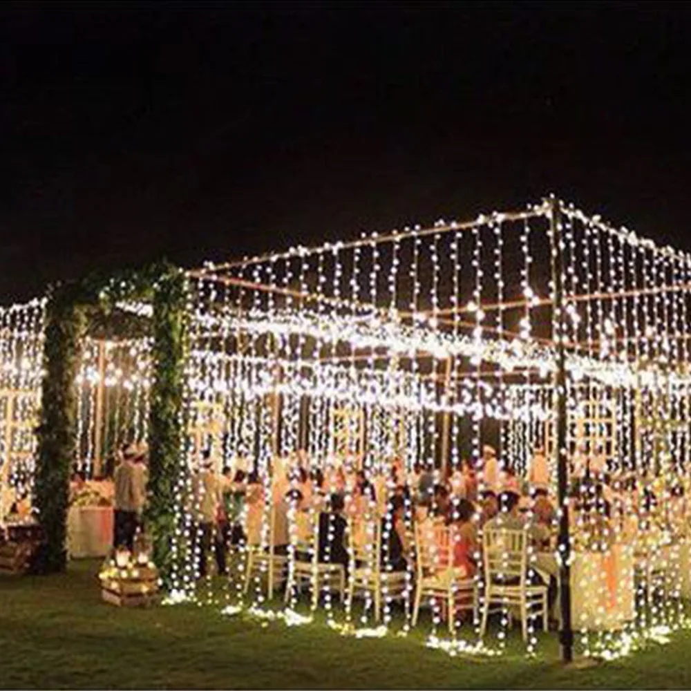 

FENGRISE LED Lights Copper Wire Fairy Strings Wedding Lights 5W 2M 5M Festive Lantern Wedding Decoration Event Party Supplies