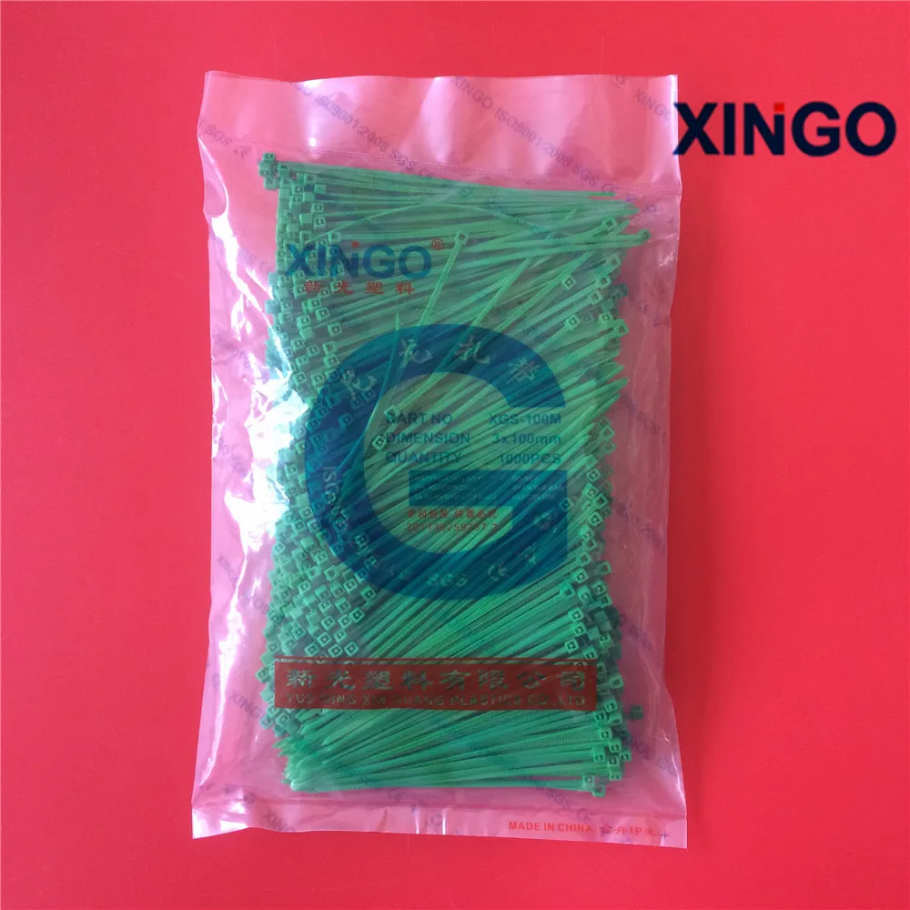 Xingo 100 мм самоблокирующиеся Нейлоновые кабельные стяжки 1000 шт. цветные