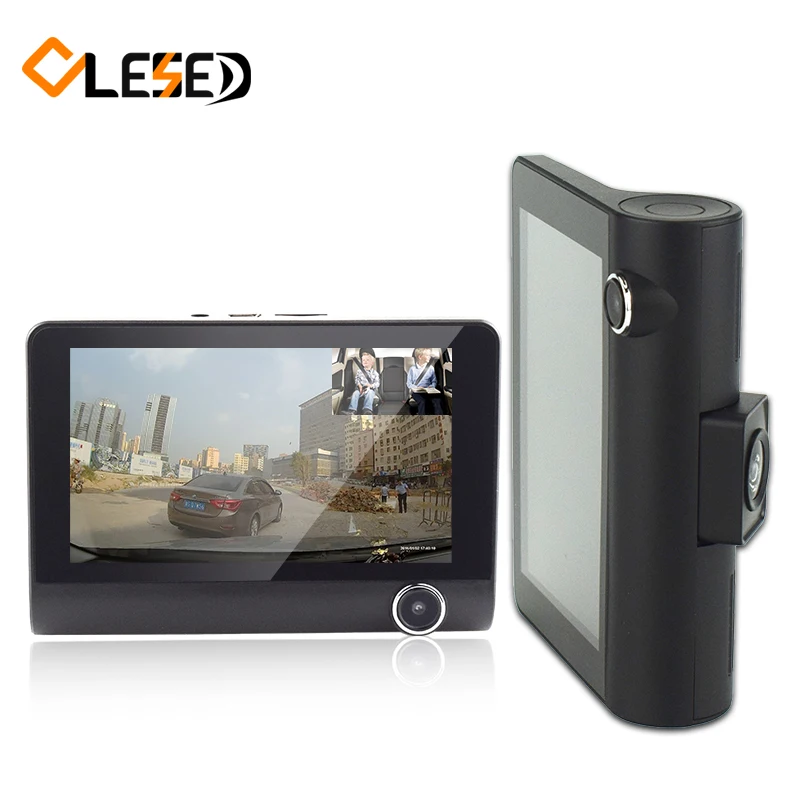 4 0 дюйма HD двойной объектив Автомобильный видеорегистратор внутри автомобиля