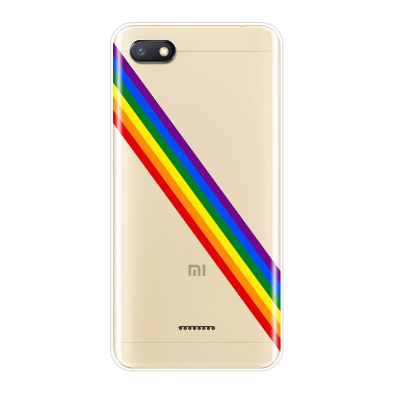 Задняя крышка для Xiaomi Redmi Note 4 4X 5 5A 6 Pro Prime Pocophone F1 S2 4A 6A Plus Радужный силиконовый