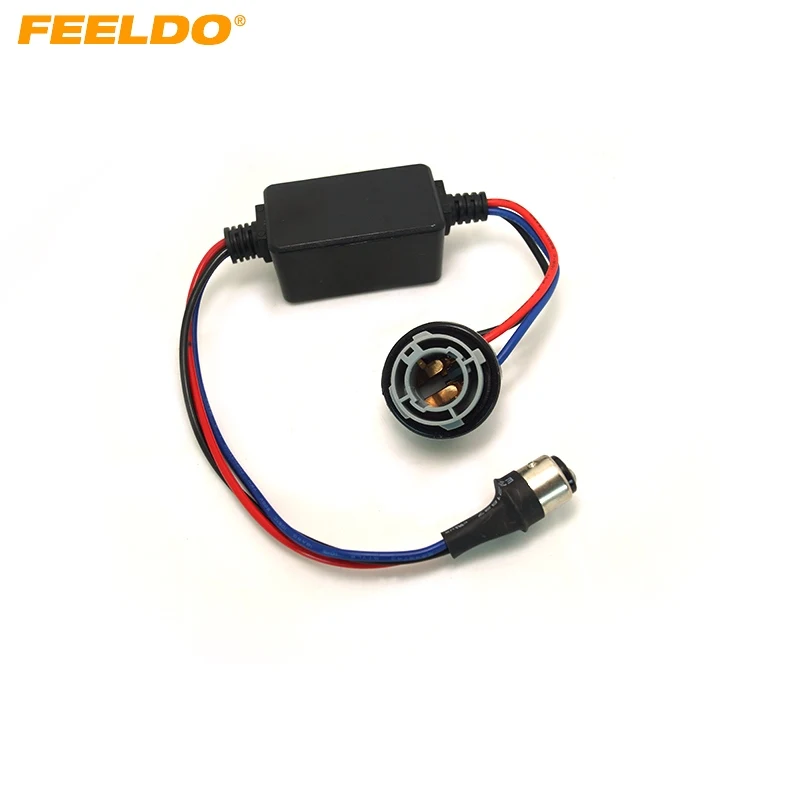 

FEELDO 6 шт. DC12V 1157/BAY15d светодиодный предупреждающий декодер компенсатора нагрузочный резистор NO-OBD ошибка без гипервспышки адаптер #2268