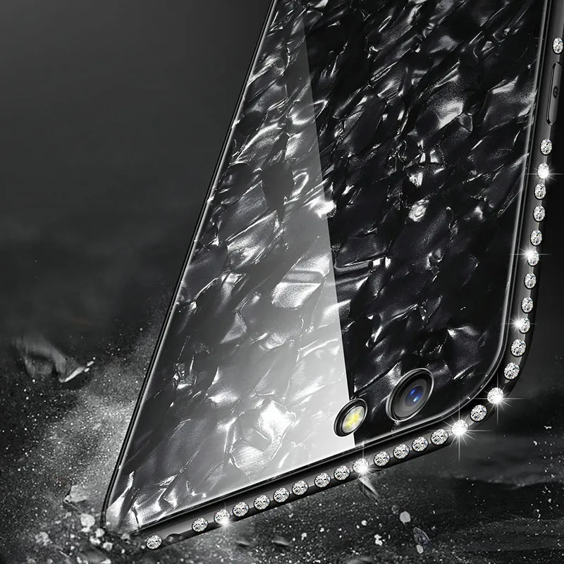 Чехол BFOLLOW с мраморным бриллиантом и блестками для iPhone 6 6S Plus/7 8 Plus/X XS MAX XR роскошная