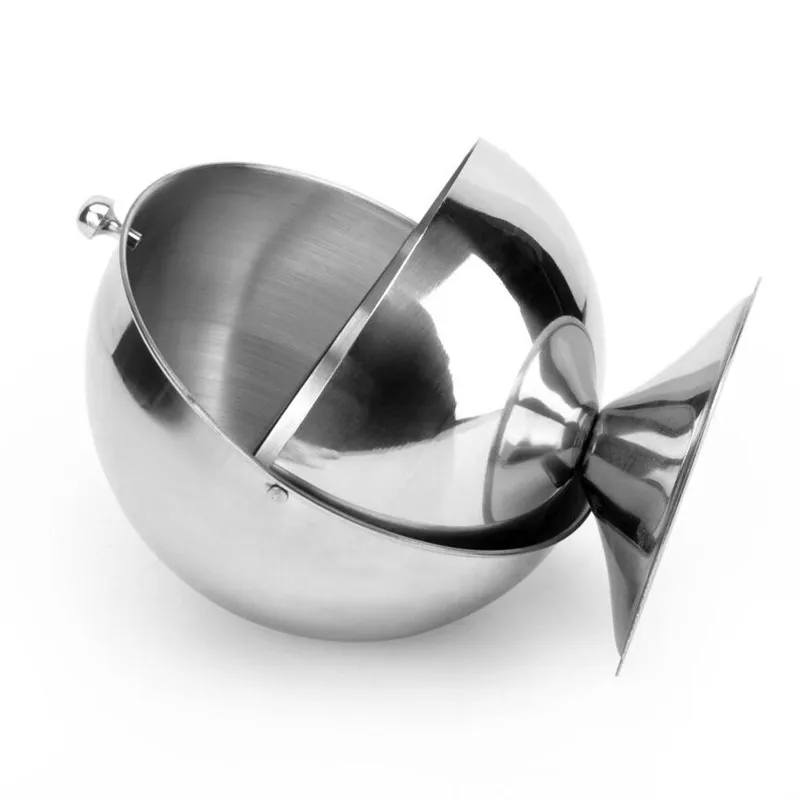 Stainless Steel Kitchen Spherical Sugar Bowl Seasoning Bottle Spice Tank Can Flip | Дом и сад