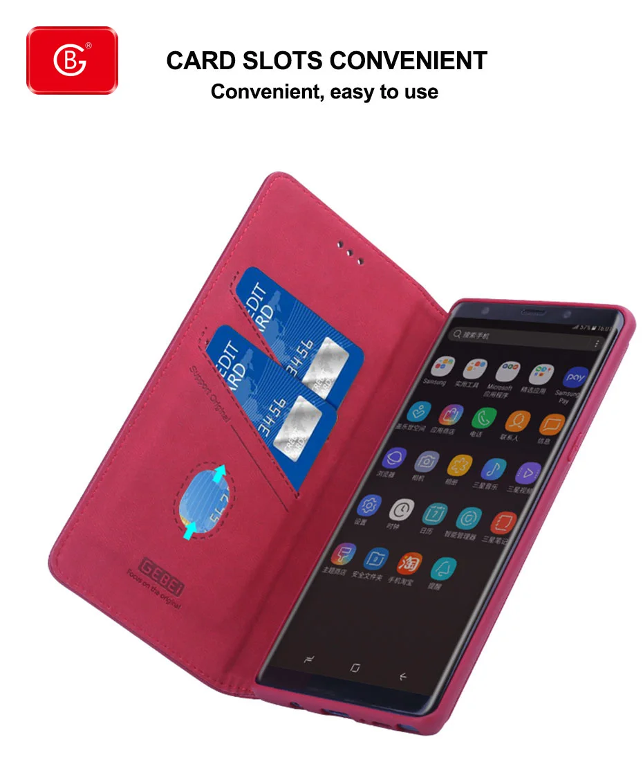 Магнитный флип-чехол для Samsung Galaxy Note8 S10 S9 S8 Plus роскошный чехол-бумажник с