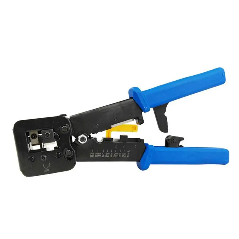 EZ Rj45 Щипцы Ручной сетевые инструменты Клещи Rj12 Cat5 Cat6 8p8c для зачистки кабеля нажав Клещи Щипцы клип многофункциональные плоскогубцы - Цвет: Dark Blue