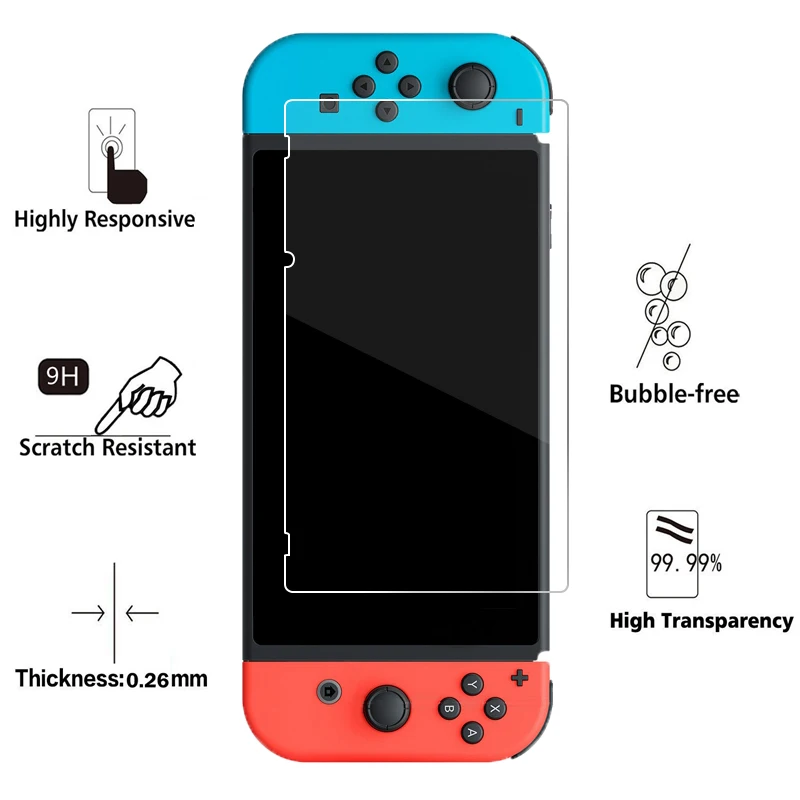 Защитное стекло закаленное для Nintendo Switch 9H 2.5D 3 шт.|tempered glass|protective glassglass for |