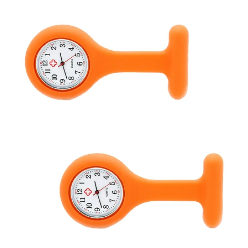Pocket Watch Nurses Watches Quartz Medical Clock With Clip Doctor Fob Brooches Silicone Tunic Batteries 2018 Wholesale | Наручные часы