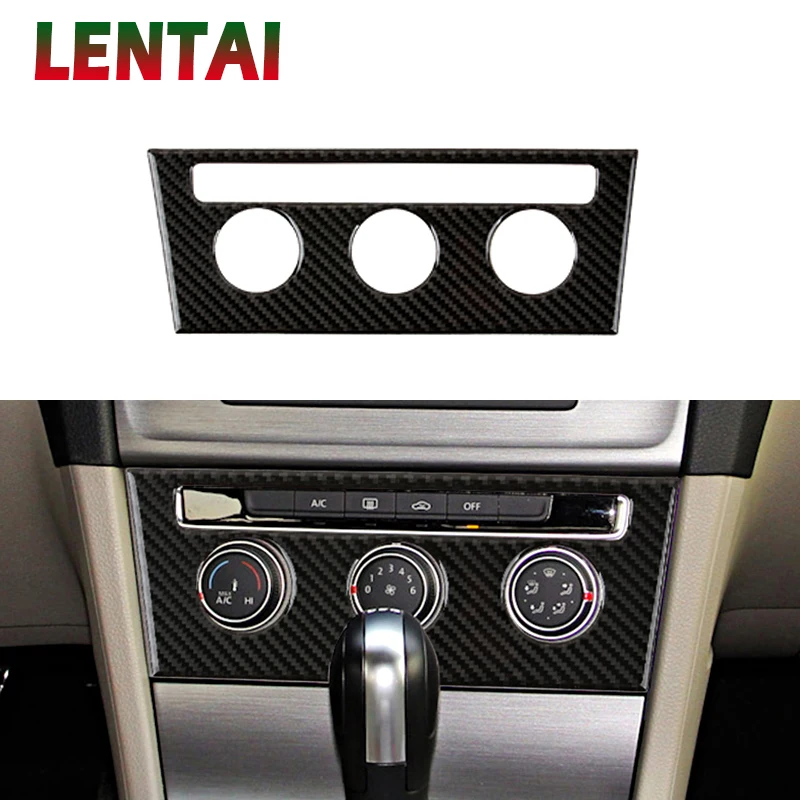 

LENTAI Car Carbon Fiber AC Switch Control Panel Sticker For Volkswagen VW Golf 7 GTI R GTE GTD MK7 2013-16 2017 LHD Accessories