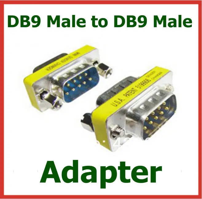 100pcs Adapter DB9 Male to DB9 Male Converter Connector High Quality