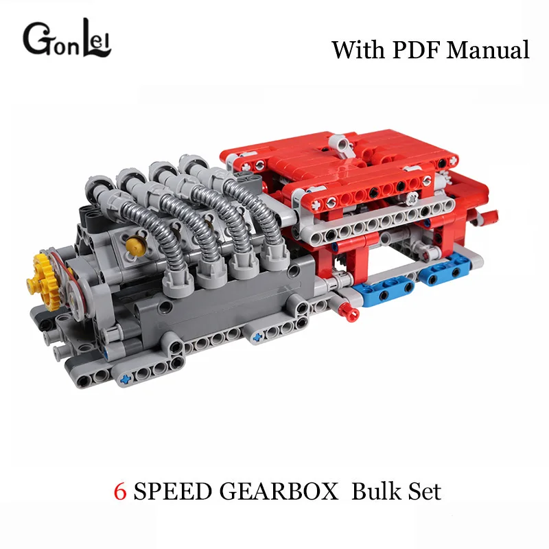 6 Speed Ver.3 1 Набор, MOC-TECHNIC, 8 скоростей, последовательная коробка передач, Обучающие строительные блоки, части кирпича, DIY игрушки, совместимые с 4911 Technic - Цвет: 6 Speed Ver.3