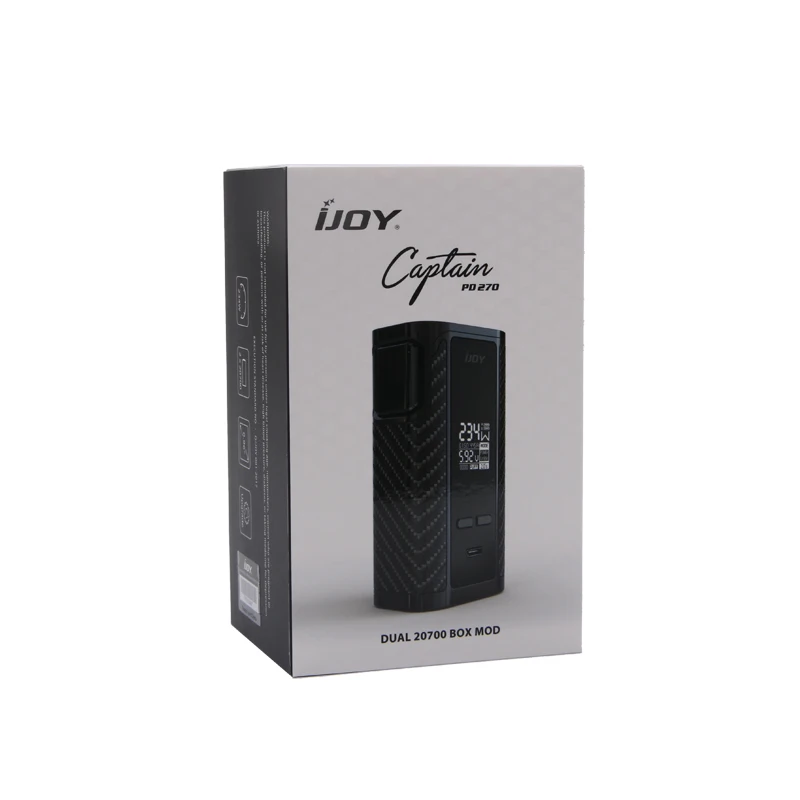 Оригинальный боксмод IJOY Captain PD270 вейп 234 Вт NI/TI/SS TC электронная сигарета мощность