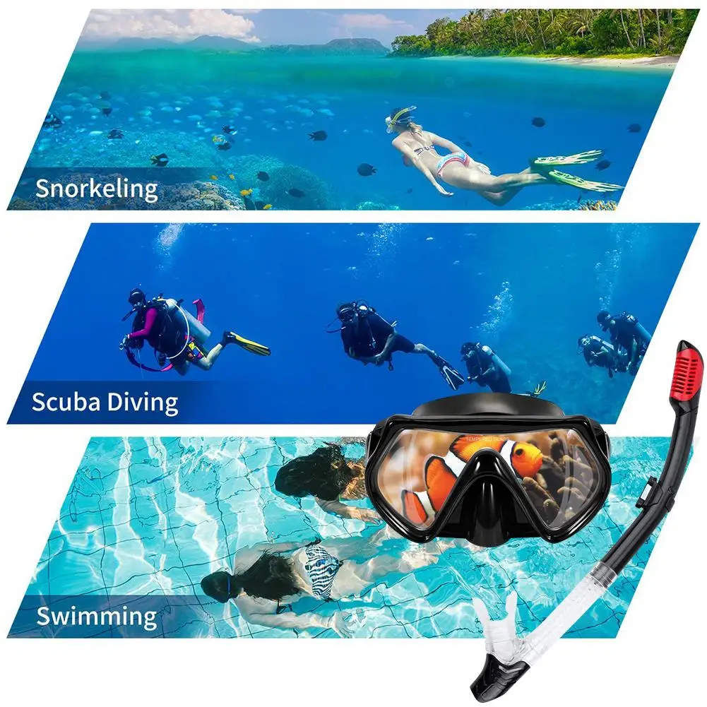 6 шт. маски для дайвинга анти туман водонепроницаемые противоударные устойчивые