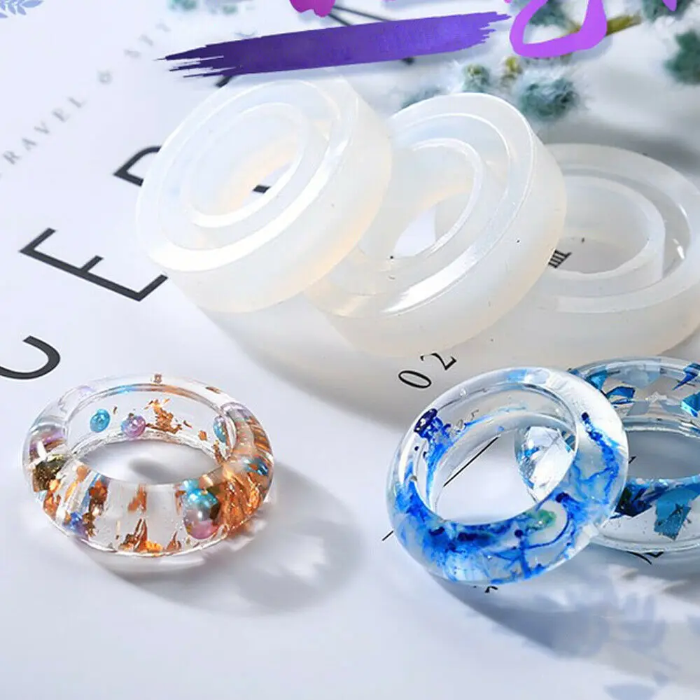 3 шт. DIY силиконовая форма для клея кольца гибкая ювелирных колец из смолы