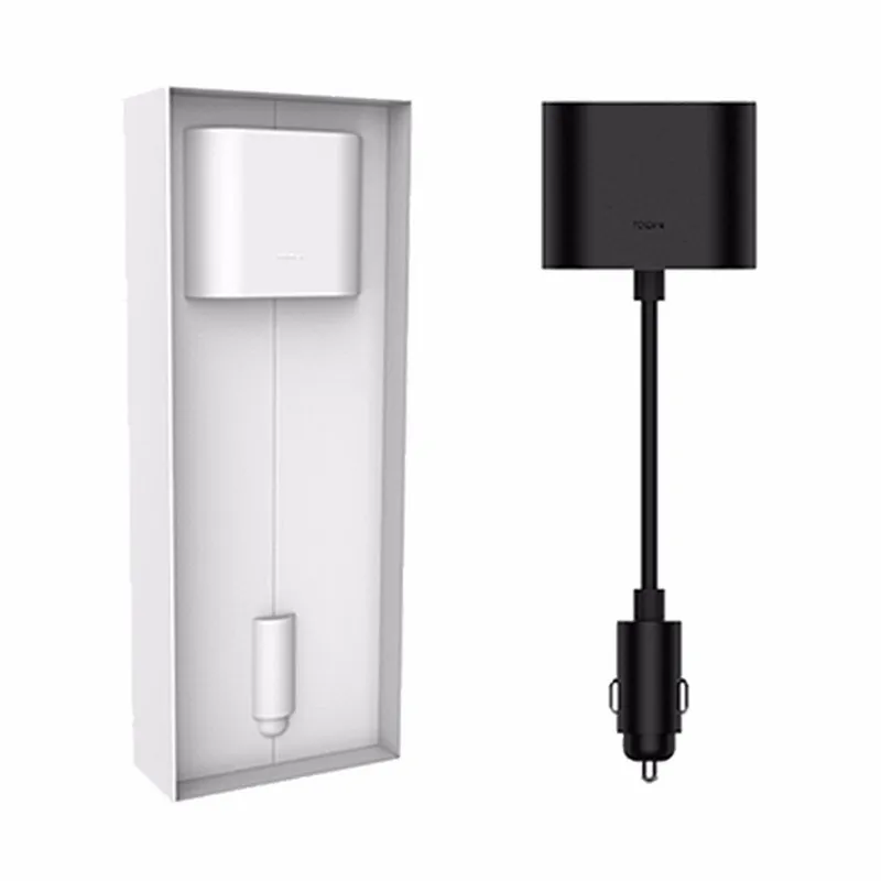 Оригинальный Автомобильный двойной Разветвитель Прикуривателя Xiaomi ROIDMI 1 2 порта