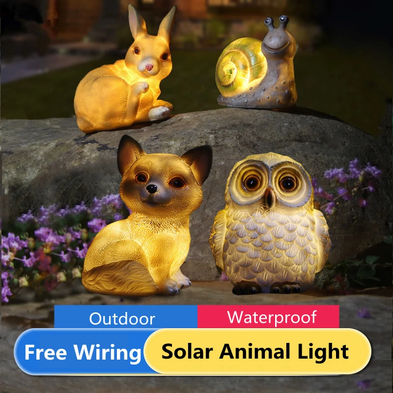 Светодиодный ные фонари на солнечной батарее для украшения сада форма Совы