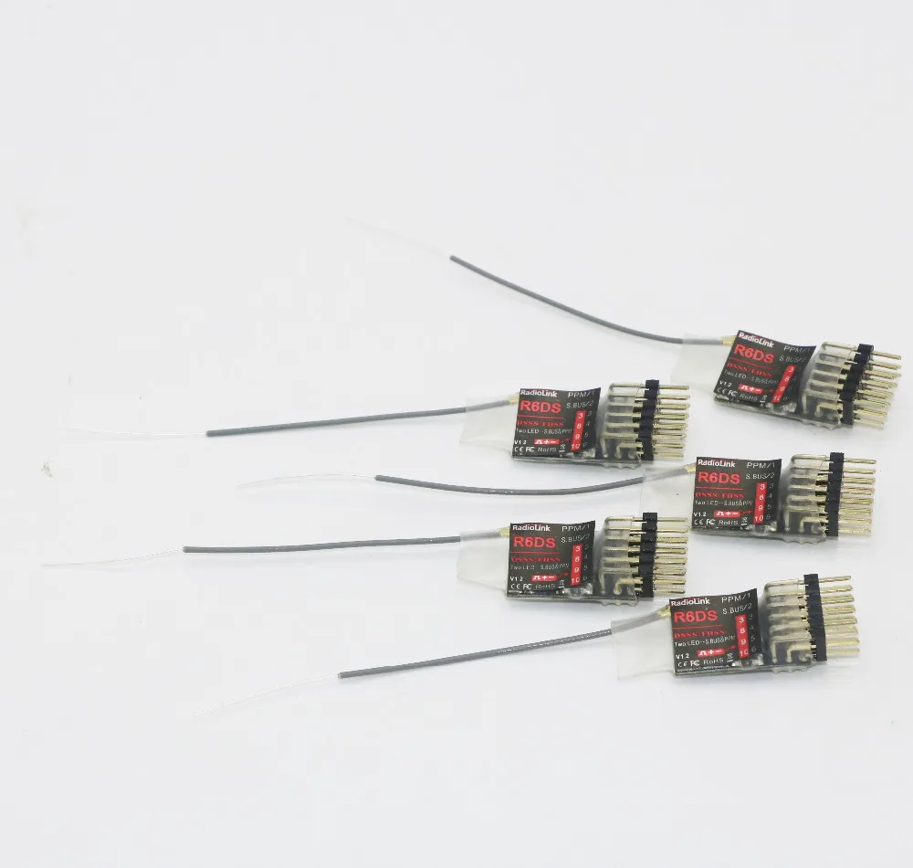 5 шт./лот RadioLink R6DS 2 4G 6CH приемник для AT9 AT10 передатчик поддержка PPM SBUS | Игрушки и