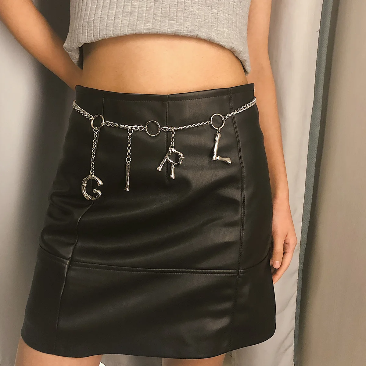 Мода transit chic для женщин Регулируемая Золотая буква слово подвеска цепь декоративная лента бижутерия ювелирные изделия аксессуары