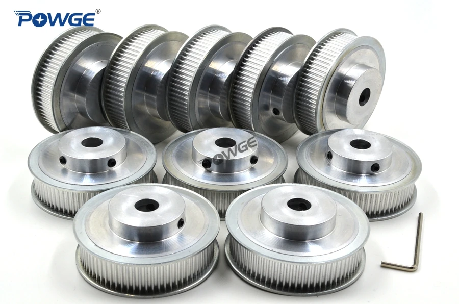 POWGE 10pcs 72 Teeth HTD 3M Timing Pulley Bore 8mm 10mm 12mm 14mm for Width 15mm Synchronous belt pulley HTD3M 72Teeth 72T | Обустройство