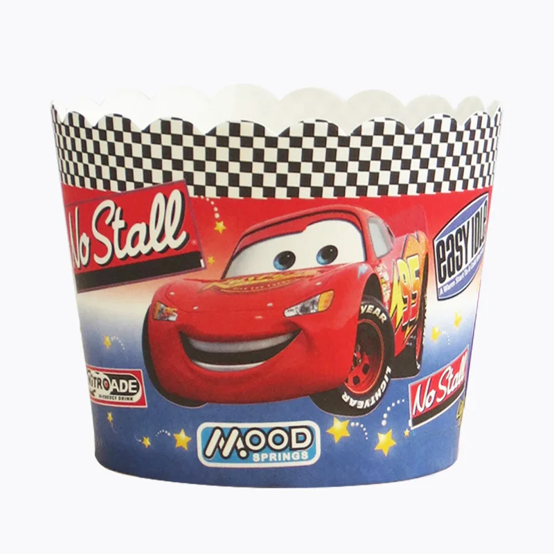 50 шт. большой размер крутой Маккуин тачки Винни Пух Маффин бумажные кексы обертка