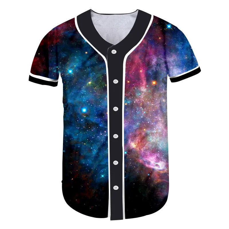 OGKB Женская мода Галактика Космос 3D печатная Бейсбольная Футболка летние топы