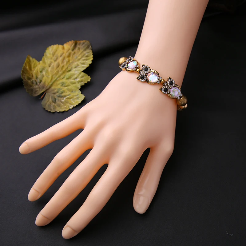 Винтажный браслет из сплава с металлическими бусинами и цепочкой новый