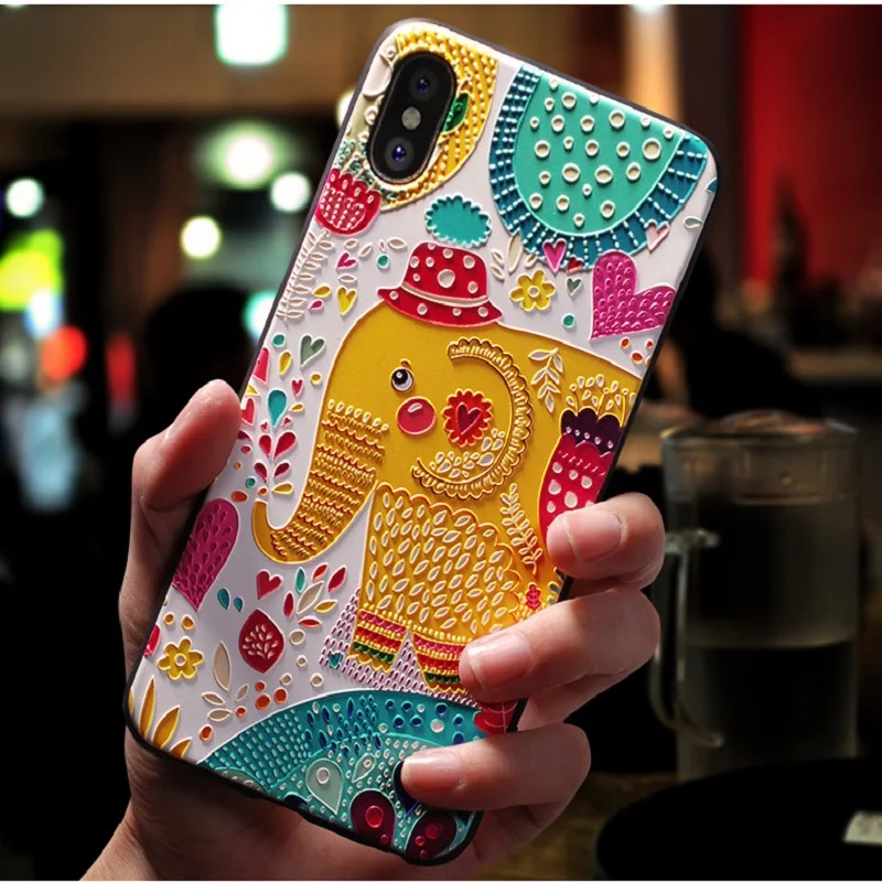 Милый 3D рельефный мультяшный чехол для телефона OPPO F3 A3 A5 K1 Чехлы Мягкий