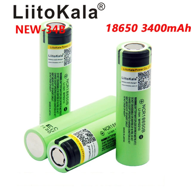 Перезаряжаемая литиевая батарея LiitoKala NCR18650B 34B 3 7 в 18650 3400 мАч 2 шт.|li-ion battery|battery