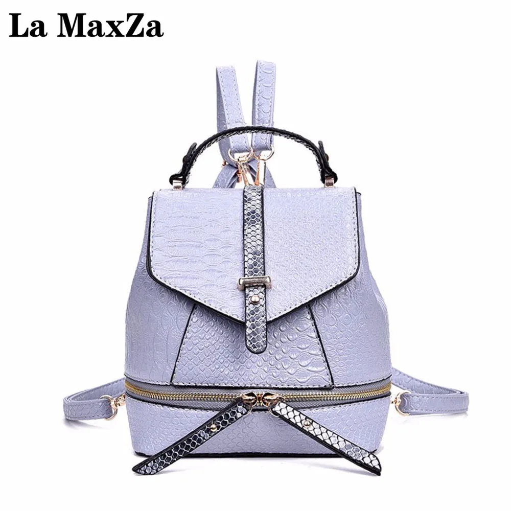 La MaxZa Simple Style Backpack Women PU Leather Backpacks For Girls School Bags Fashion Vintage | Багаж и сумки