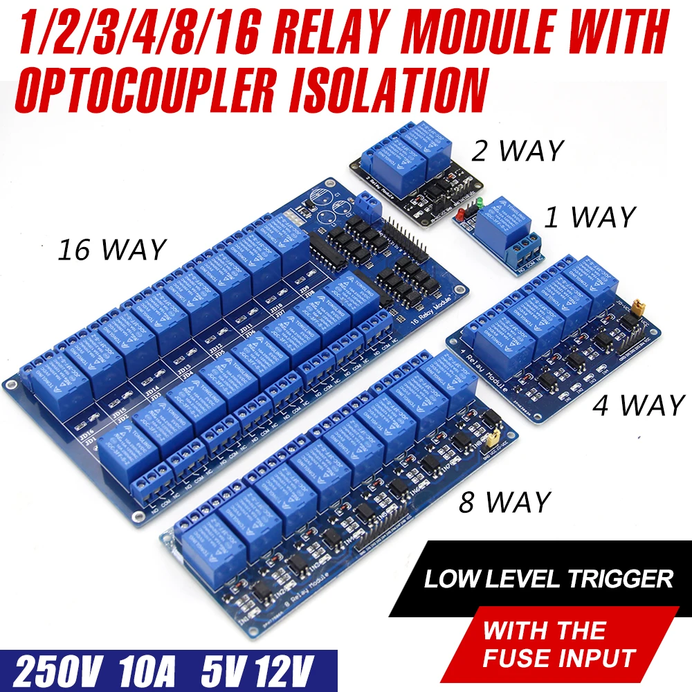 WAVGAT 5 в 12 1 2 4 6 8 канальный релейный модуль с оптроном. Релейный выход для arduino