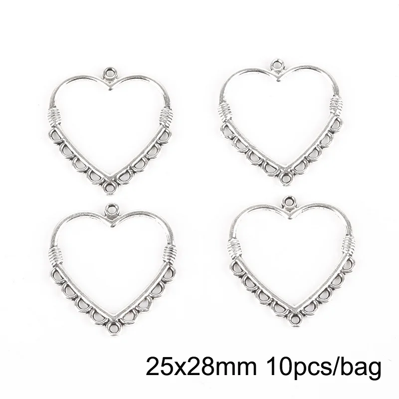 Style 09 10 шт. Ретро Серебряный металлический сплав винтажные соединители для ювелирных изделий для ожерелья ювелирных изделий Изготовление ювелирных изделий DIY серьги фурнитура Аксессуары - Цвет: Style 09