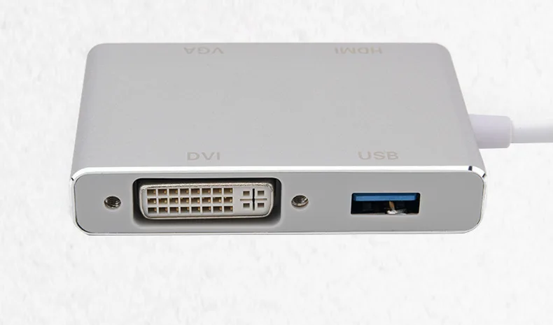 Baolyda USB C к HDMI 4K адаптер Thunderbolt 3 концентратор USB 3,1 type C к HDMI VGA DVI USB мульти концентратор для MacBook/Pro Chromebook Pixel